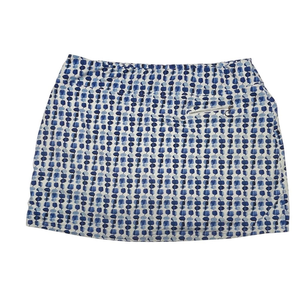 GG Blue Luxe Sport Blue Geometric Golf Skort Women's XXXL